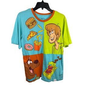 Scooby-Doo Shirt Mens Small‎ Graphic Colorblock Shaggy Scooby Snacks Loungefly